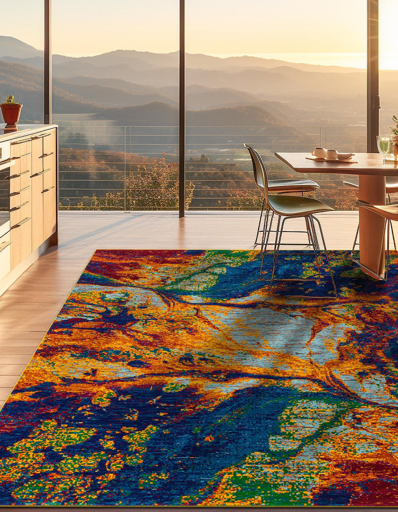 Caribbean Cove Collection Area Rug -  Bequia Square Multi  lifestyle 17