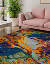 Caribbean Cove Collection Area Rug -  Bequia Square Multi  lifestyle 24