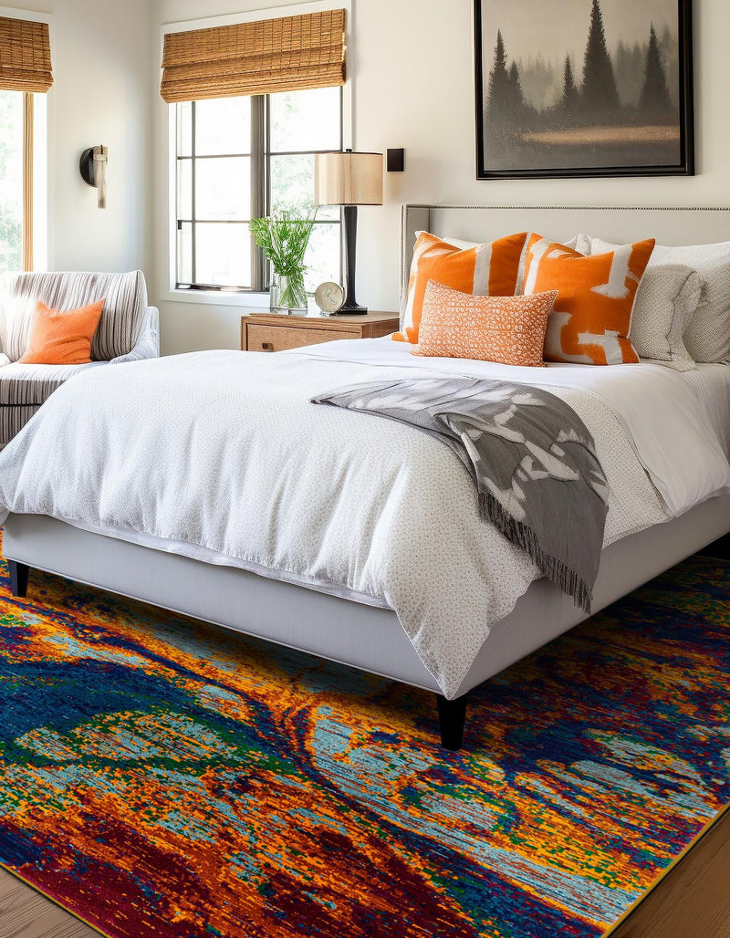 Caribbean Cove Collection Area Rug -  Bequia Square Multi  lifestyle 26
