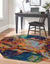 Caribbean Cove Collection Area Rug -  Bequia Octagon Multi  lifestyle 25
