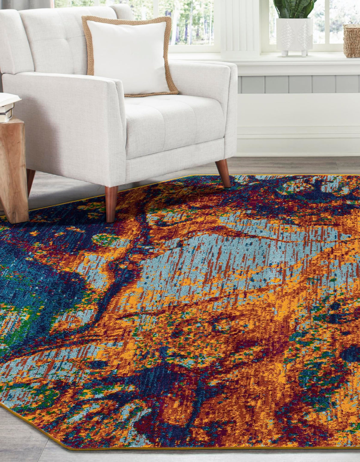 Caribbean Cove Collection Area Rug -  Bequia Octagon Multi  lifestyle 29