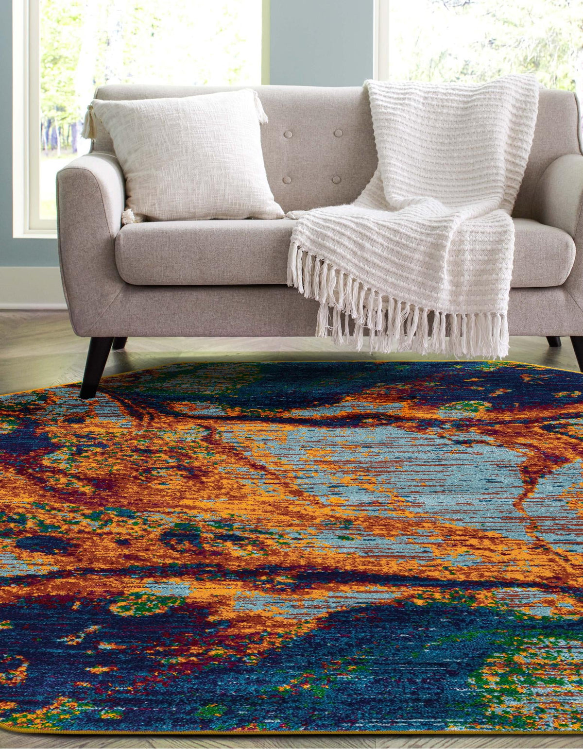 Caribbean Cove Collection Area Rug -  Bequia Octagon Multi  lifestyle 33