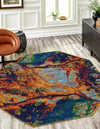 Caribbean Cove Collection Area Rug -  Bequia Octagon Multi  lifestyle 35