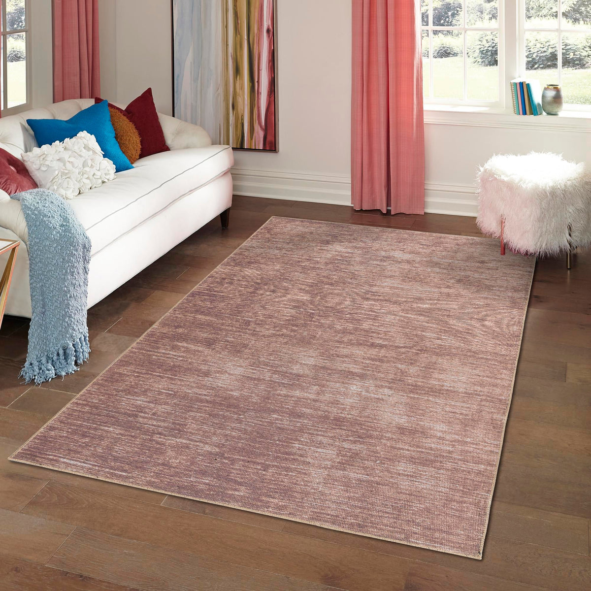 Sahara Essence Collection Area Rug - Oasis (Brown) Rectangle Brown  lifestyle 14