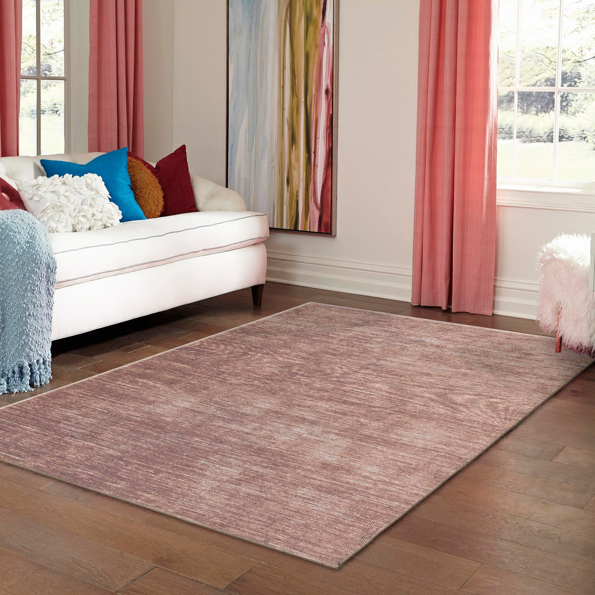 Sahara Essence Collection Area Rug - Oasis (Brown) Rectangle Brown  lifestyle 15