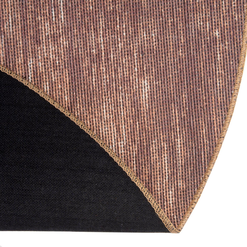 Sahara Essence Collection Area Rug - Oasis (Brown) Round Brown  lifestyle 46