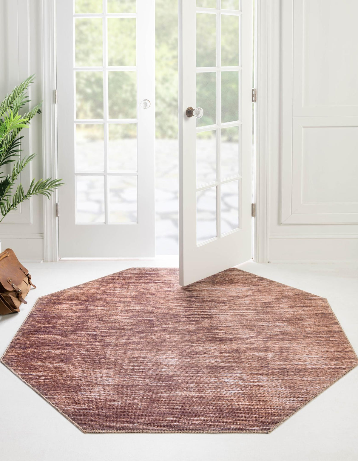 Sahara Essence Collection Area Rug - Oasis (Brown) Octagon Brown  lifestyle 24