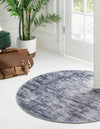 Sahara Essence Collection Area Rug - Oasis (Gray) Round Gray  lifestyle 27