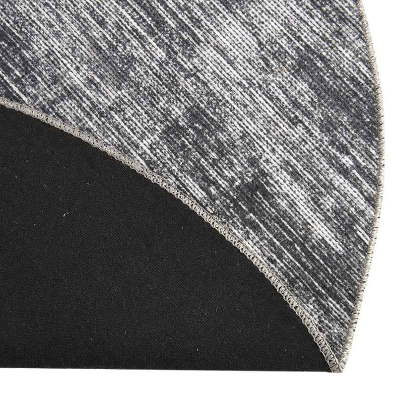 Sahara Essence Collection Area Rug - Oasis (Gray) Round Gray  lifestyle 52