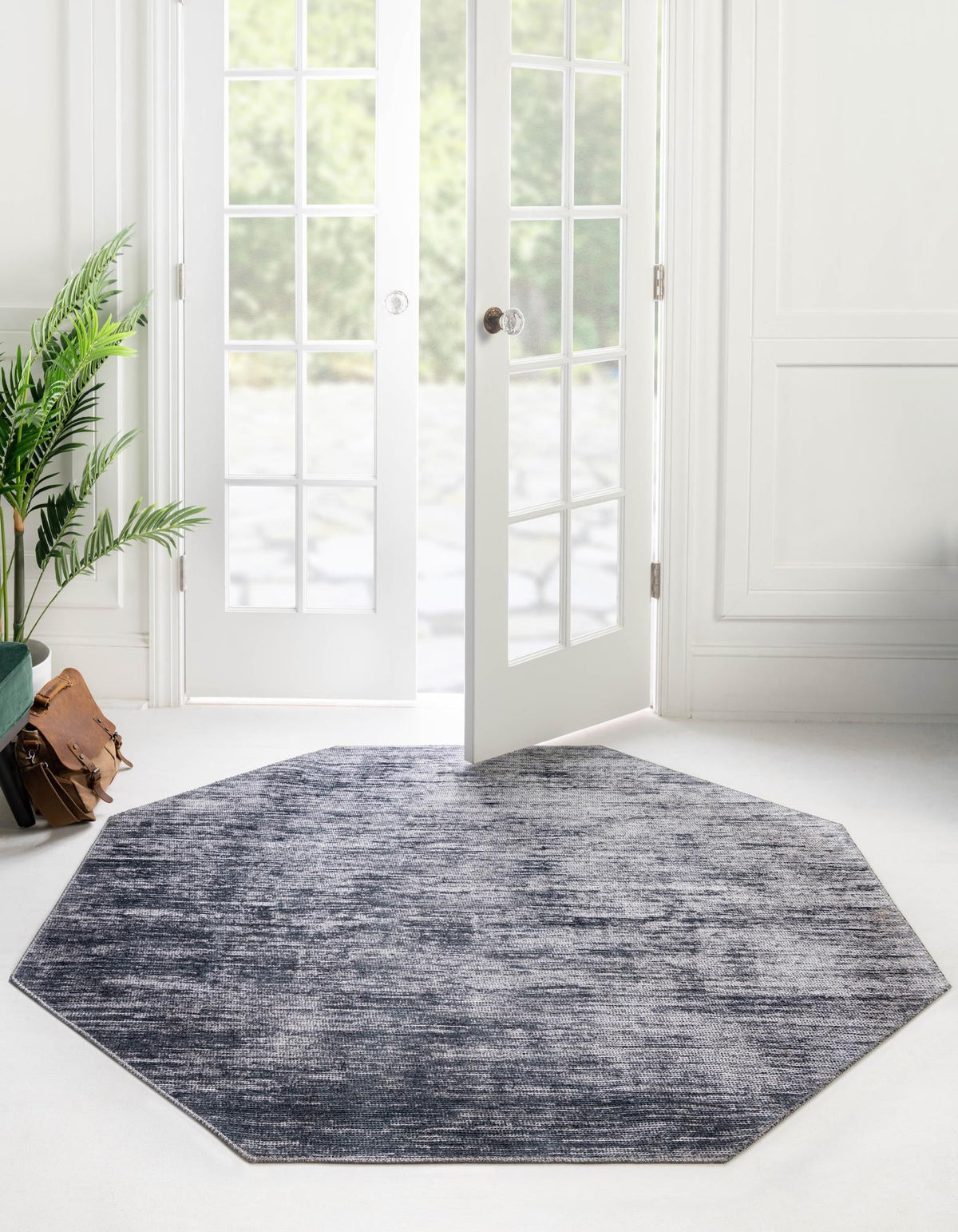 Sahara Essence Collection Area Rug - Oasis (Gray) Octagon Gray  lifestyle 24