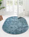 Sahara Essence Collection Area Rug - Oasis (Teal) Oval Teal  lifestyle 23
