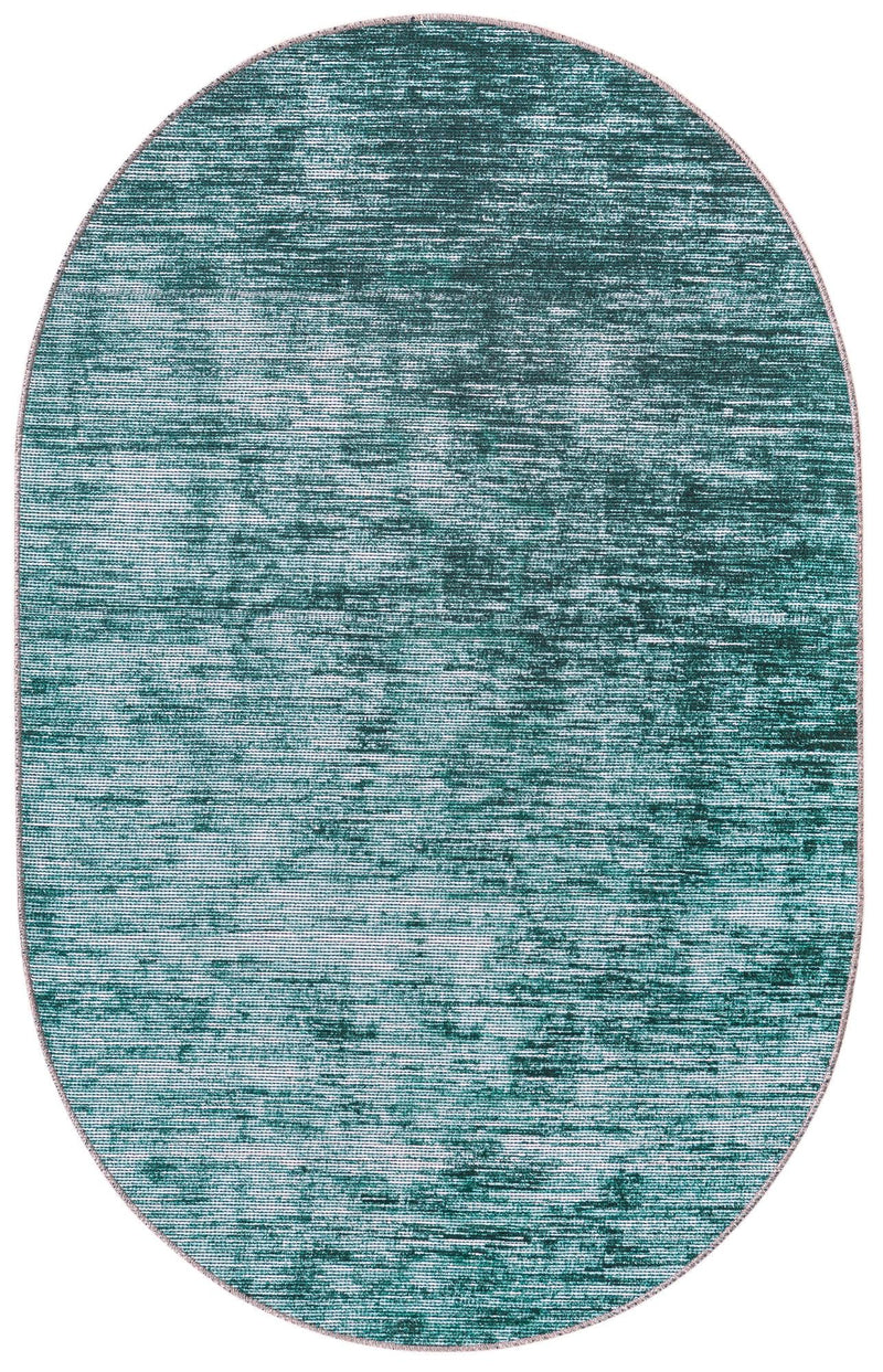 Sahara Essence Collection Area Rug - Oasis (Teal) Oval Teal  lifestyle 21