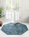Sahara Essence Collection Area Rug - Oasis (Teal) Octagon Teal  lifestyle 24