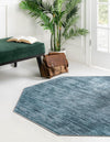 Sahara Essence Collection Area Rug - Oasis (Teal) Octagon Teal  lifestyle 29