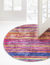 Sahara Essence Collection Area Rug - Oasis (Multi) Round Multi  lifestyle 22