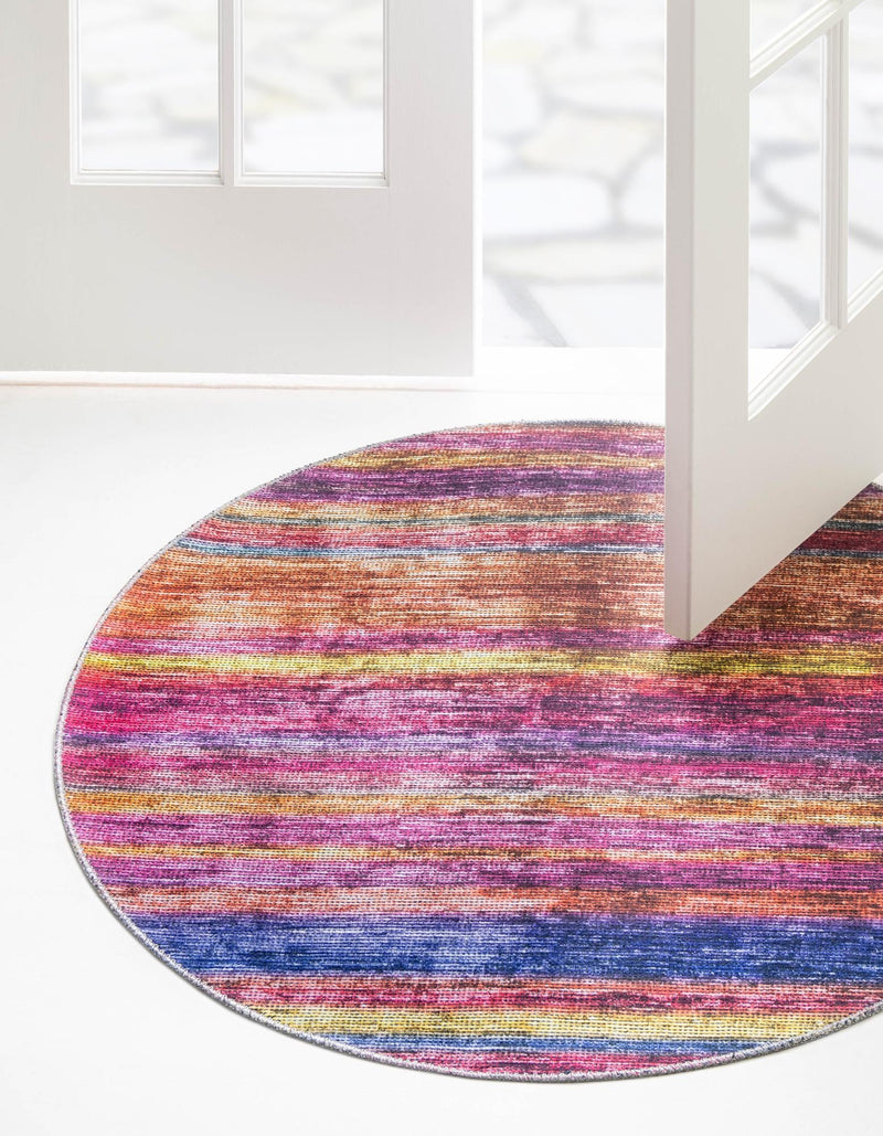 Sahara Essence Collection Area Rug - Oasis (Multi) Round Multi  lifestyle 22