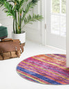 Sahara Essence Collection Area Rug - Oasis (Multi) Round Multi  lifestyle 27
