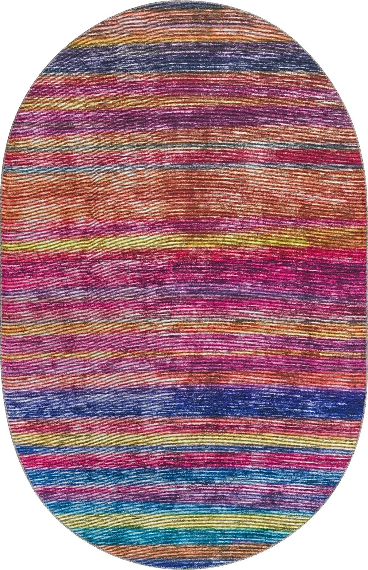 Sahara Essence Collection Area Rug - Oasis (Multi) Oval Multi  lifestyle 18