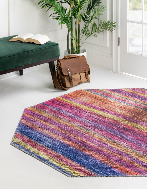 Sahara Essence Collection Area Rug - Oasis (Multi) Octagon Multi  lifestyle 29