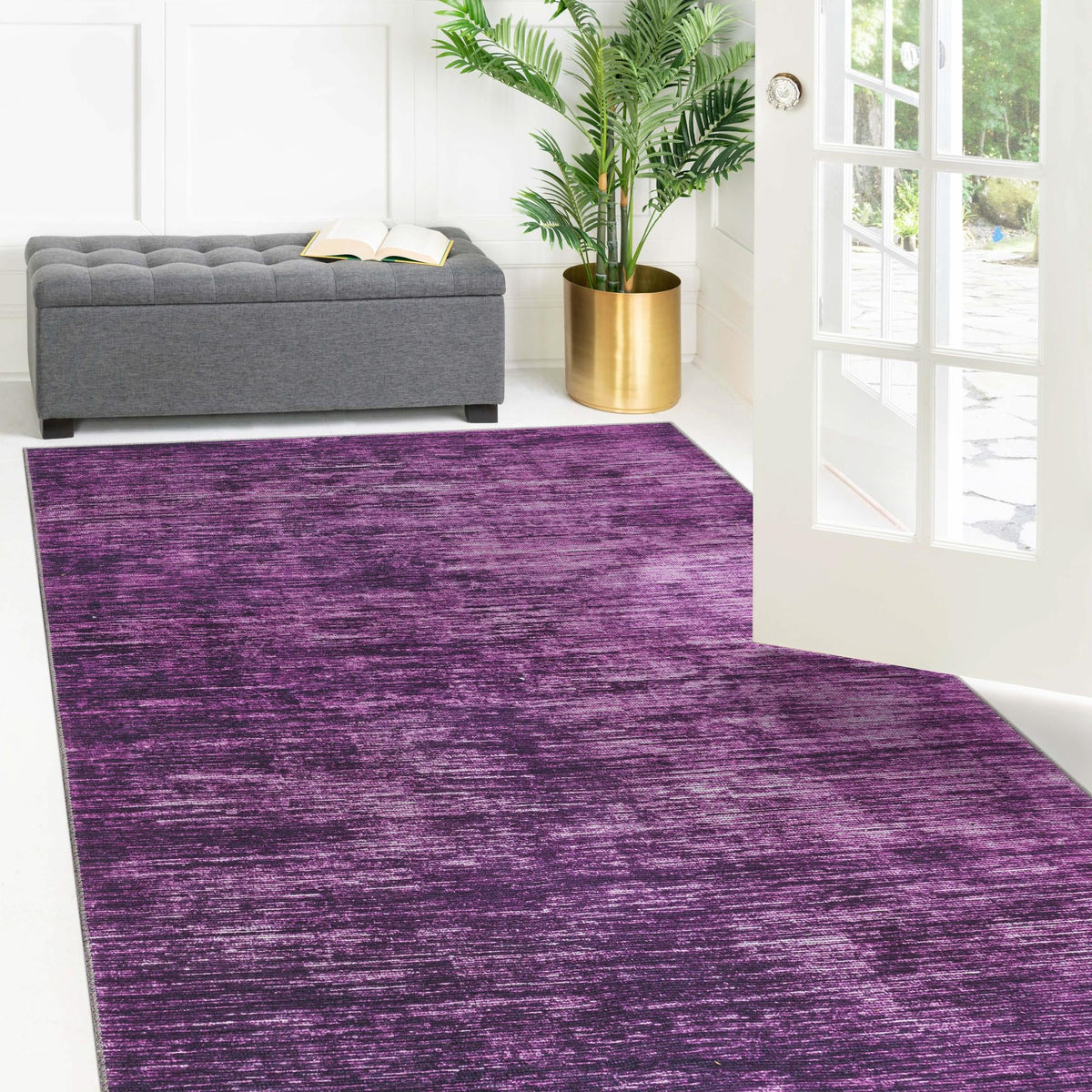 Sahara Essence Collection Area Rug - Oasis (Purple) Rectangle Purple  lifestyle 14