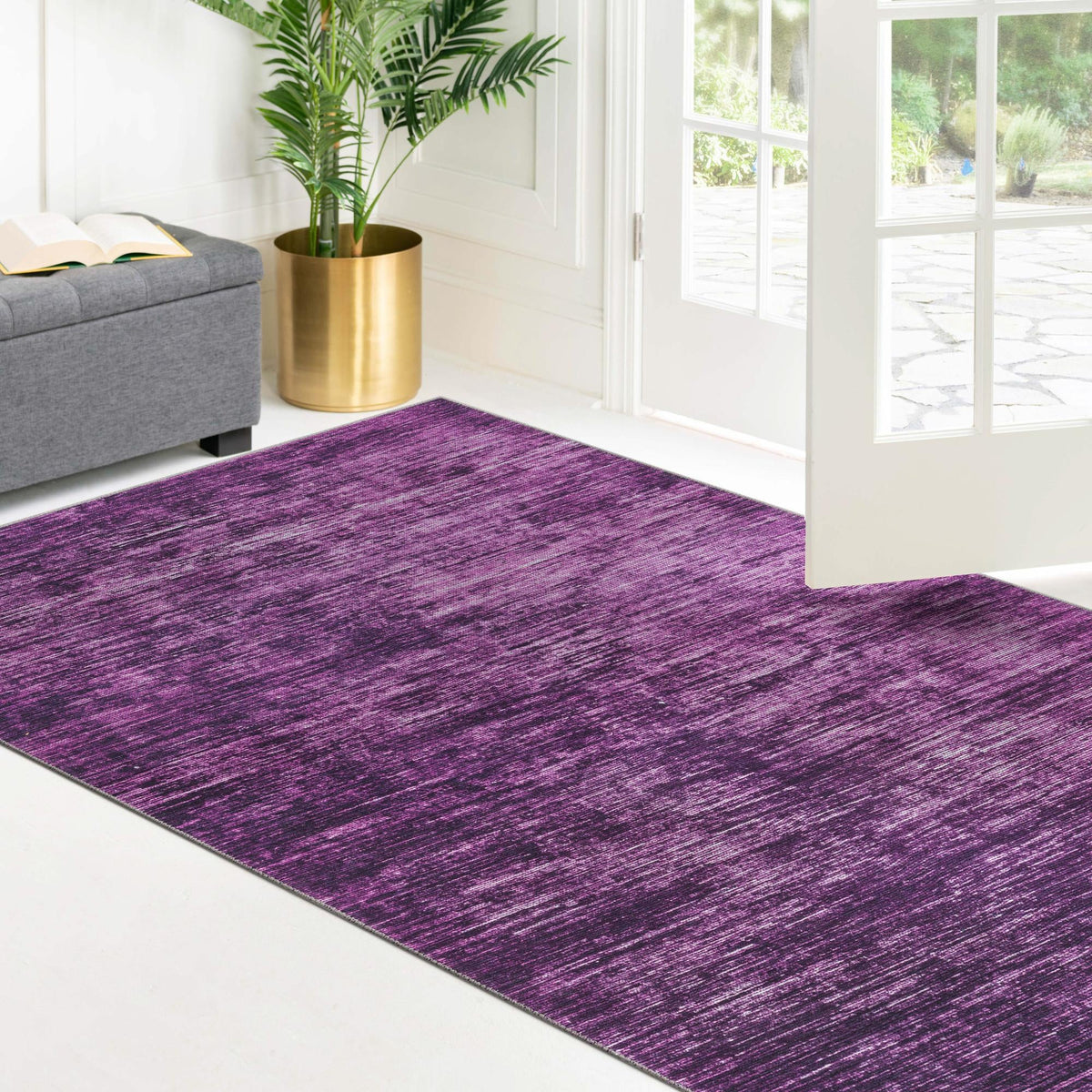 Sahara Essence Collection Area Rug - Oasis (Purple) Rectangle Purple  lifestyle 15