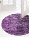 Sahara Essence Collection Area Rug - Oasis (Purple) Round Purple  lifestyle 22