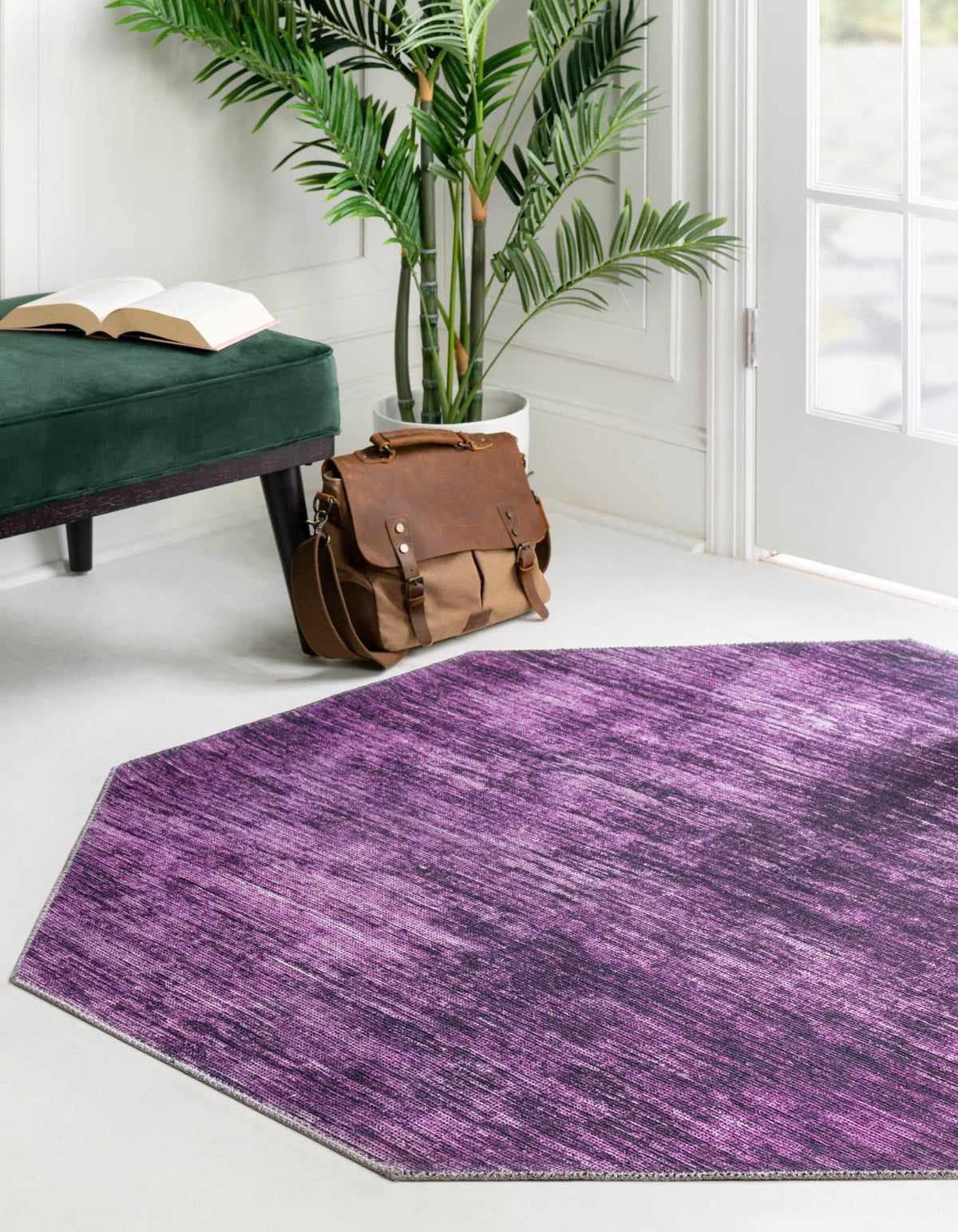 Sahara Essence Collection Area Rug - Oasis (Purple) Octagon Purple  lifestyle 29