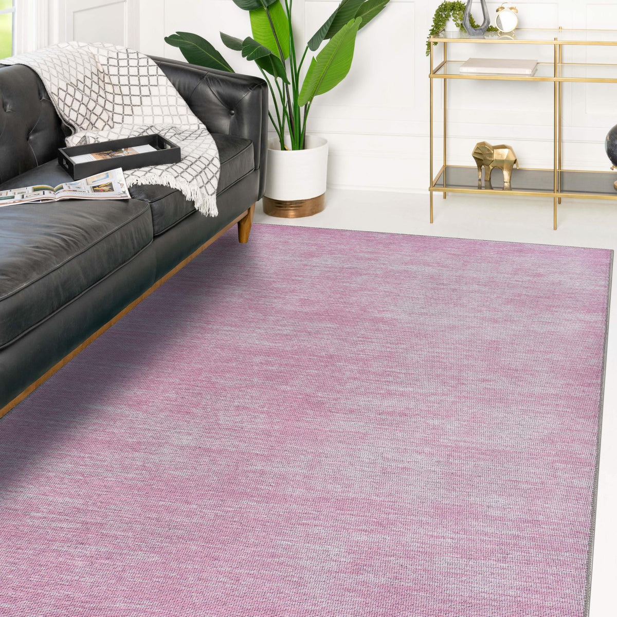 Sahara Essence Collection Area Rug - Oasis (Pink) Rectangle Pink  lifestyle 14