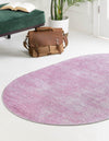 Sahara Essence Collection Area Rug - Oasis (Pink) Oval Pink  lifestyle 28