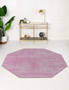 Sahara Essence Collection Area Rug - Oasis (Pink) Octagon Pink  lifestyle 24