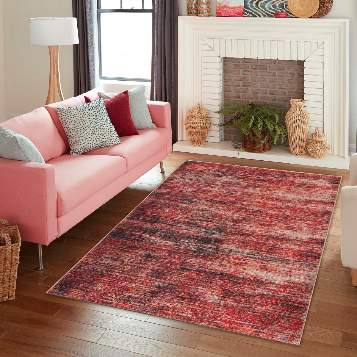 Sahara Essence Collection Area Rug - Oasis (Rust Red) Rectangle Rust Red  lifestyle 14