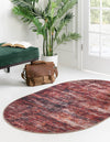 Sahara Essence Collection Area Rug - Oasis (Rust Red) Oval Rust Red  lifestyle 28