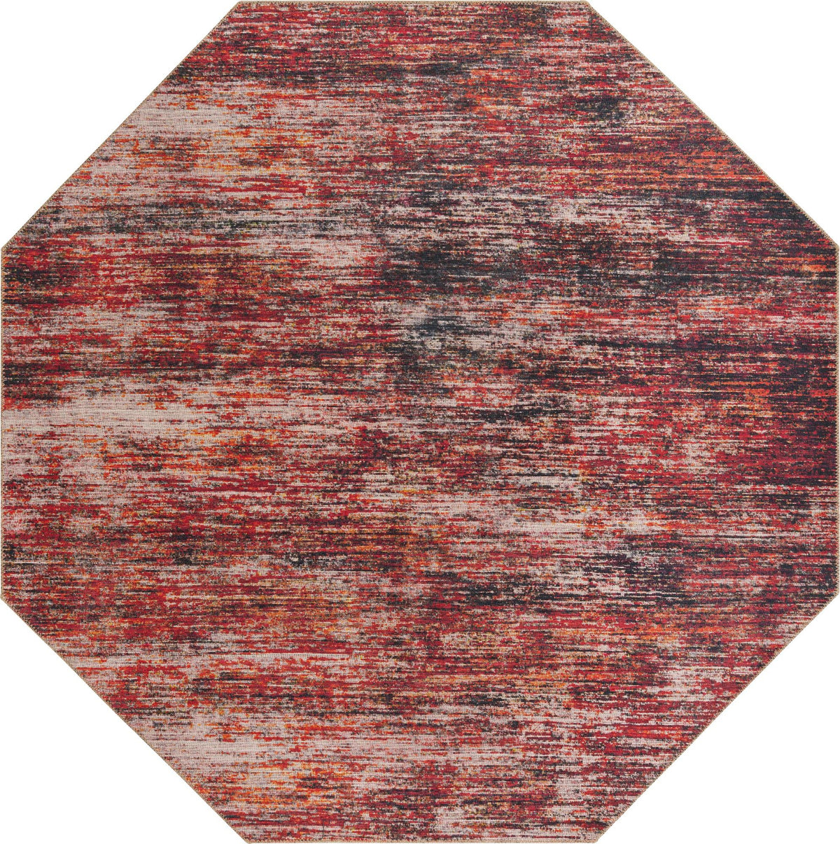 Sahara Essence Collection Area Rug - Oasis (Rust Red) Octagon Rust Red  lifestyle 19