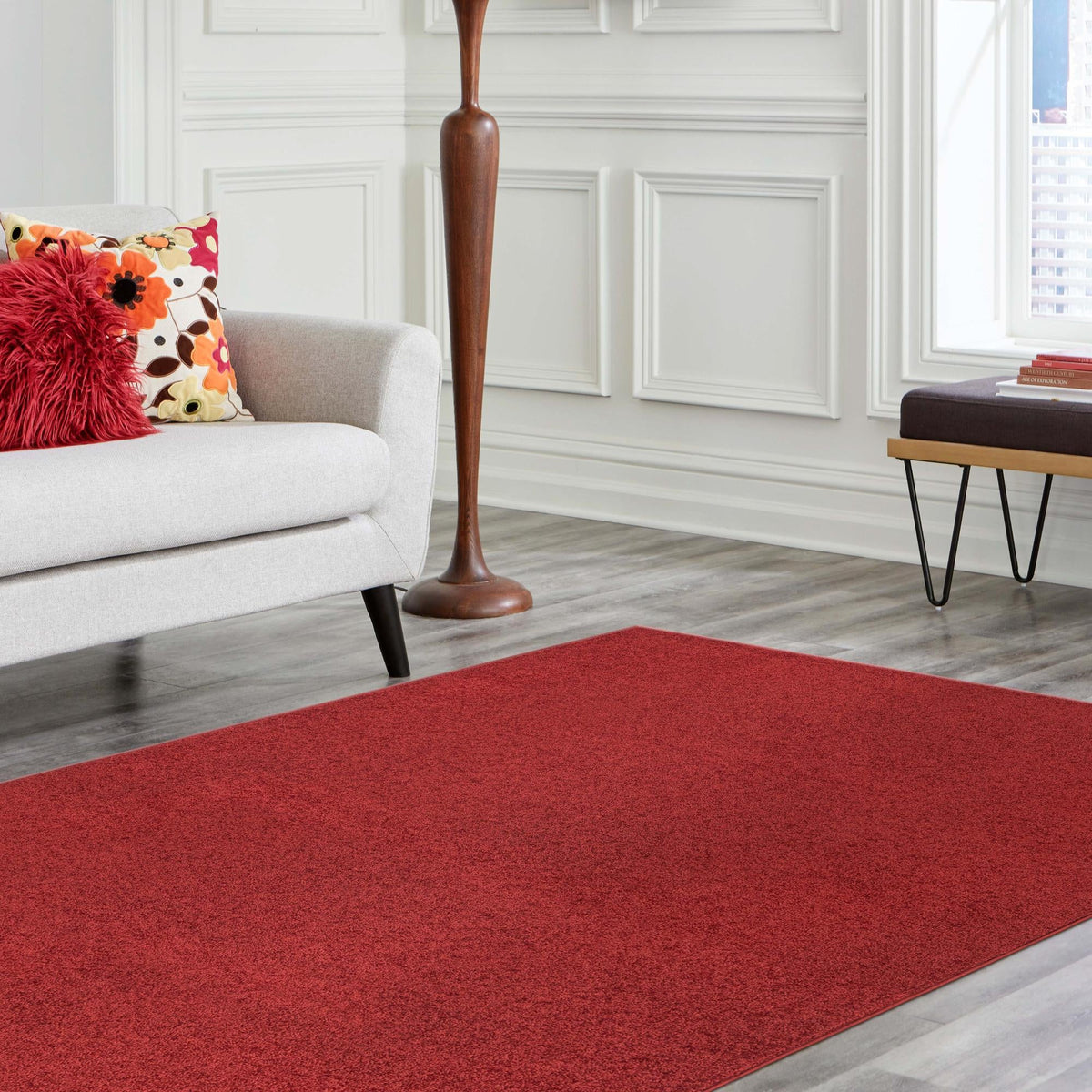 Everyday Elegance Collection Area Rug - Serenity (Garnet red) Rectangle Garnet red  lifestyle 14