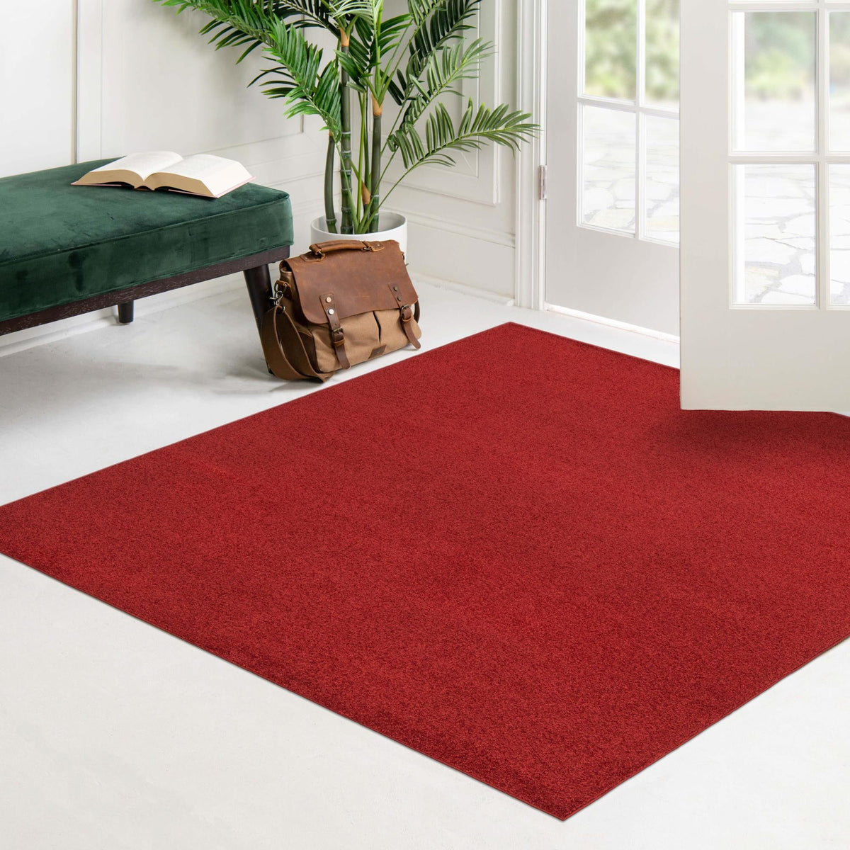 Everyday Elegance Collection Area Rug - Serenity (Garnet red) Square Garnet red  lifestyle 41