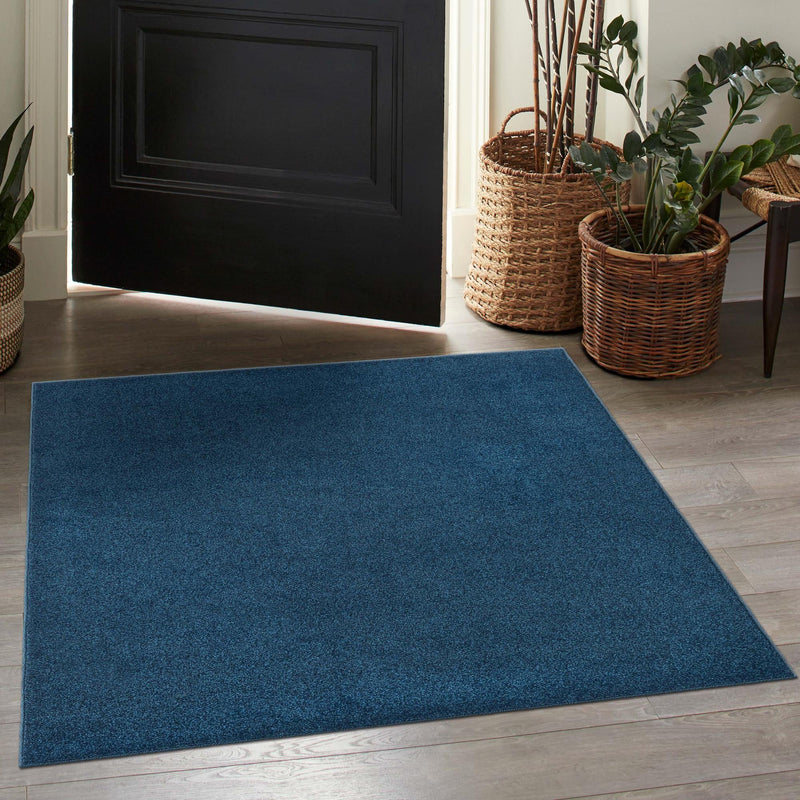 Everyday Elegance Collection Area Rug - Serenity (Navy Blue) Square Navy Blue  lifestyle 39