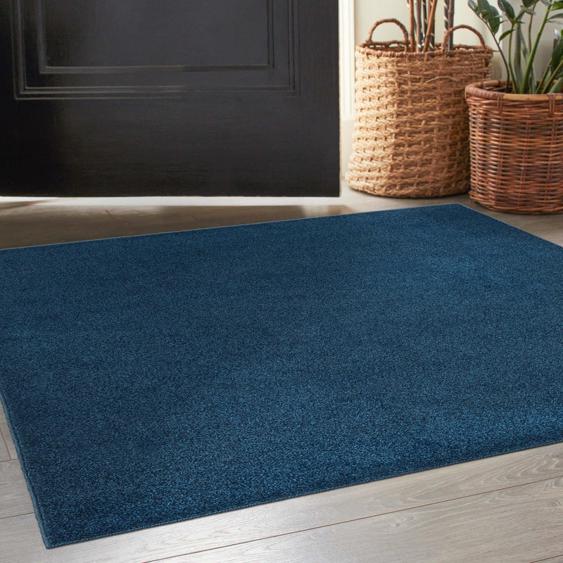 Everyday Elegance Collection Area Rug - Serenity (Navy Blue) Square Navy Blue  lifestyle 41