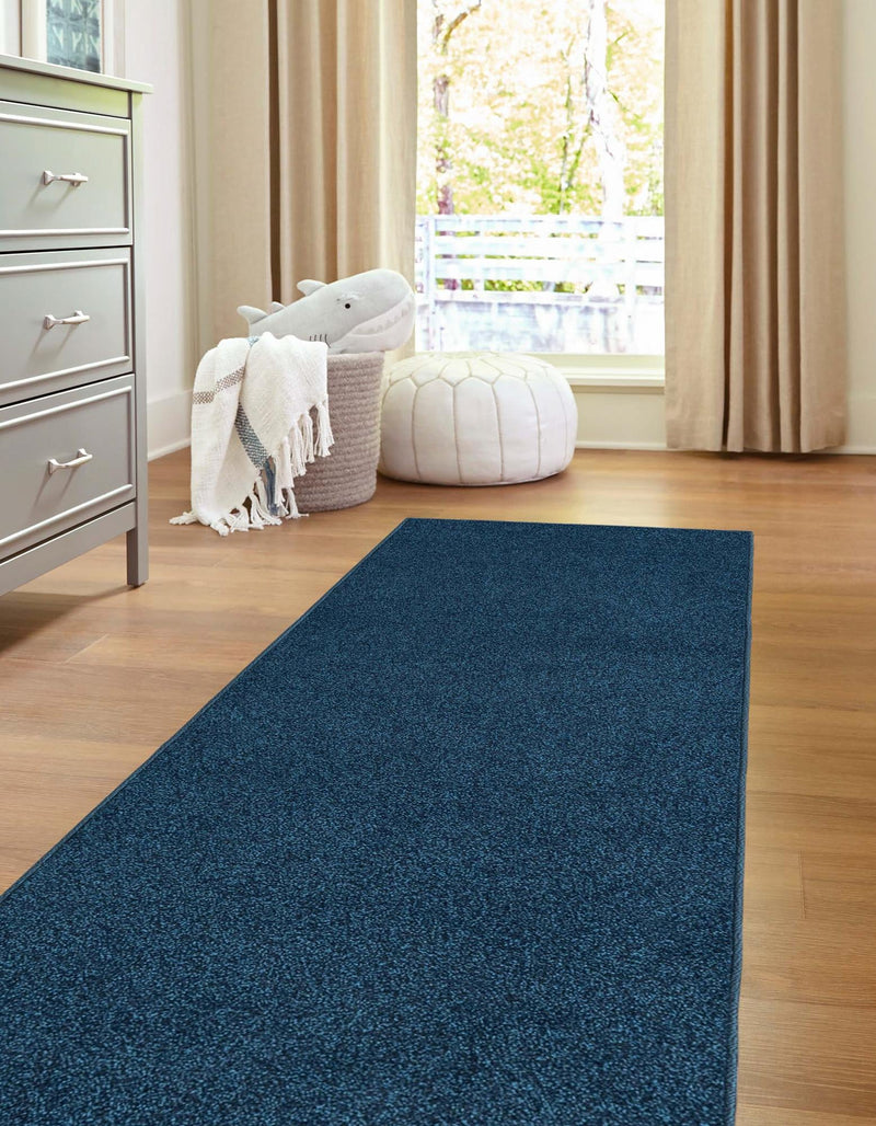 Everyday Elegance Collection Area Rug - Serenity (Navy Blue) Runner Navy Blue  lifestyle 18