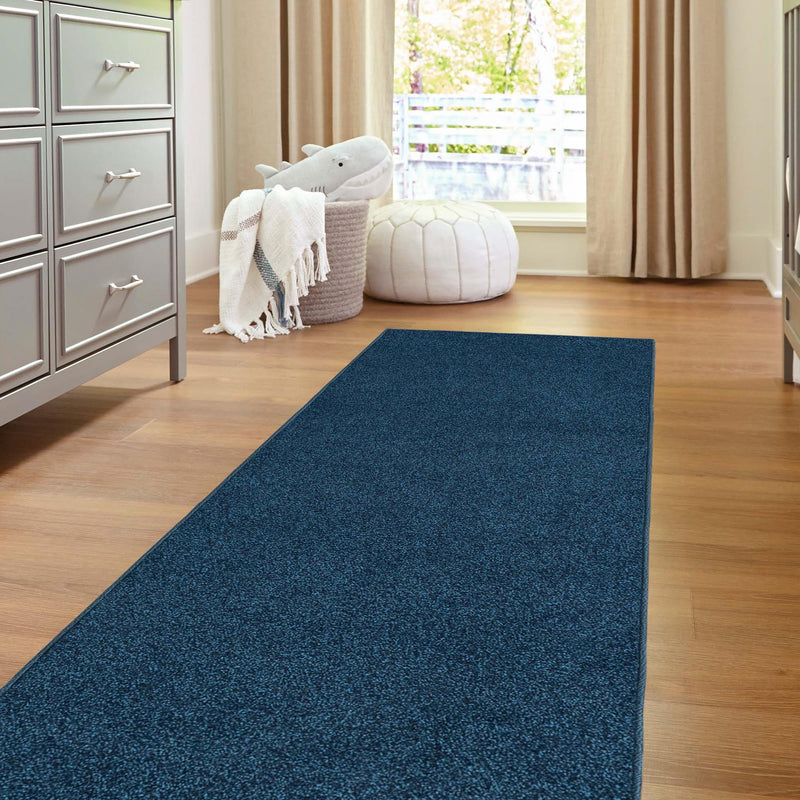 Everyday Elegance Collection Area Rug - Serenity (Navy Blue) Runner Navy Blue  lifestyle 42