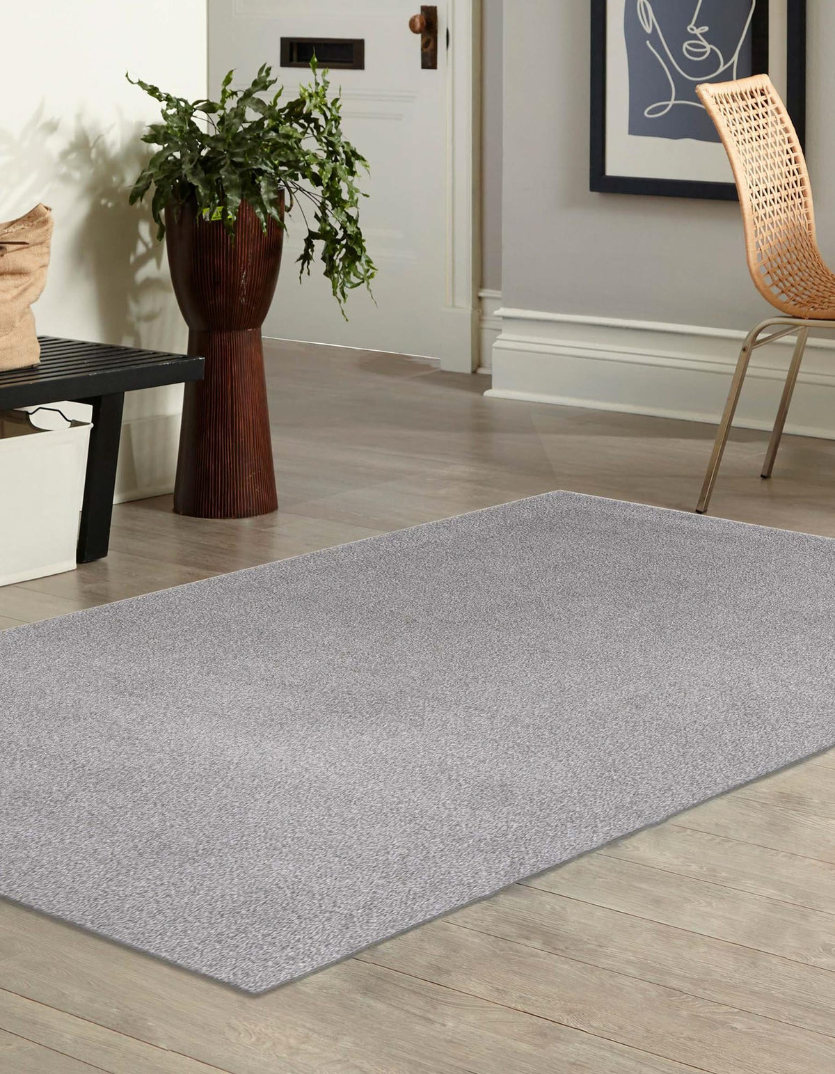 Everyday Elegance Collection Area Rug - Serenity (Pebble Gray) Rectangle Pebble Gray  lifestyle 2