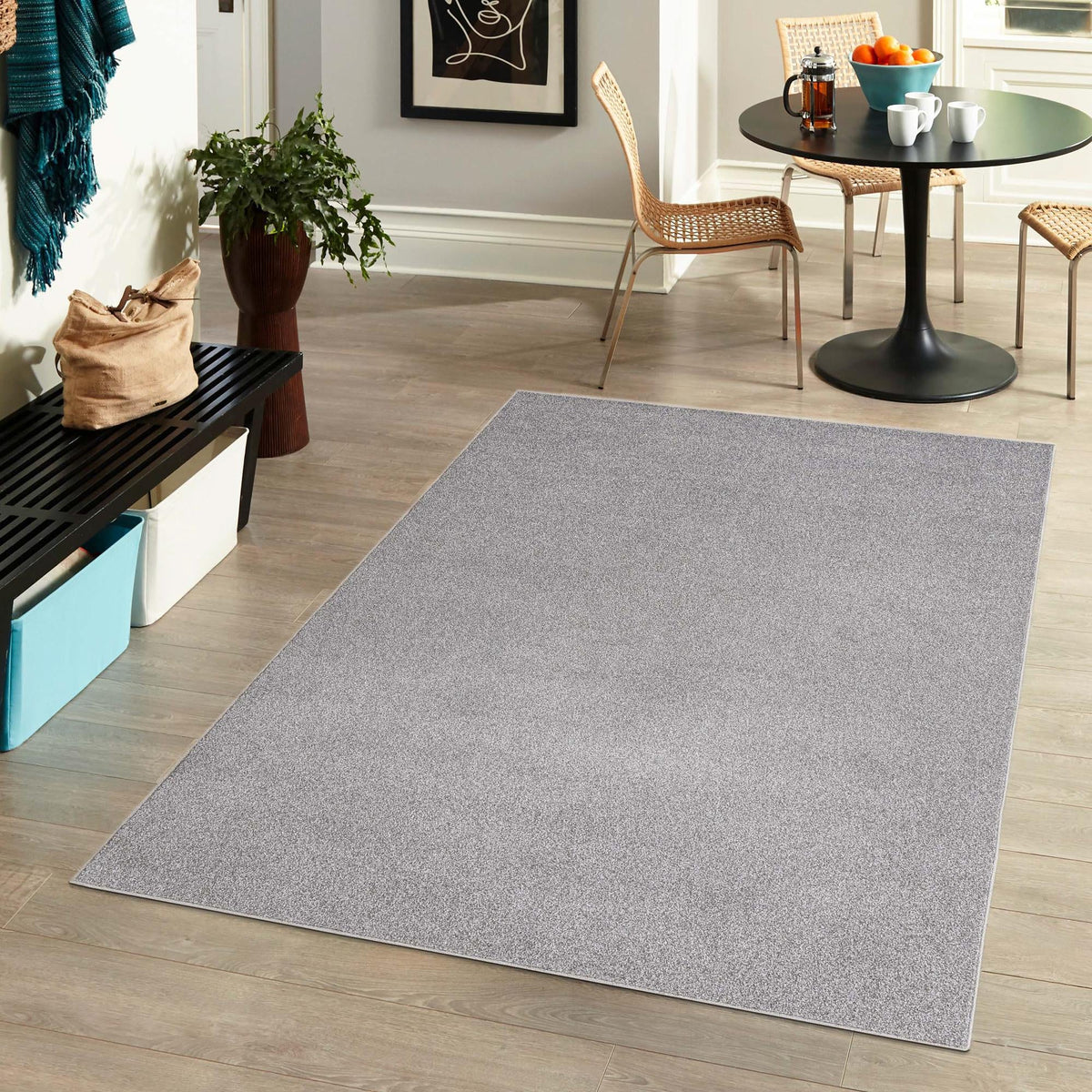Everyday Elegance Collection Area Rug - Serenity (Pebble Gray) Rectangle Pebble Gray  lifestyle 13