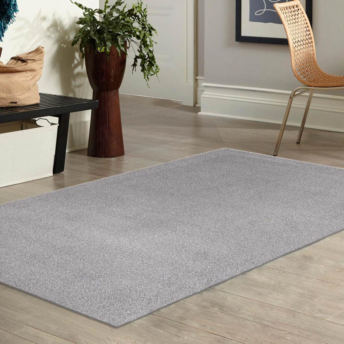 Everyday Elegance Collection Area Rug - Serenity (Pebble Gray) Rectangle Pebble Gray  lifestyle 14
