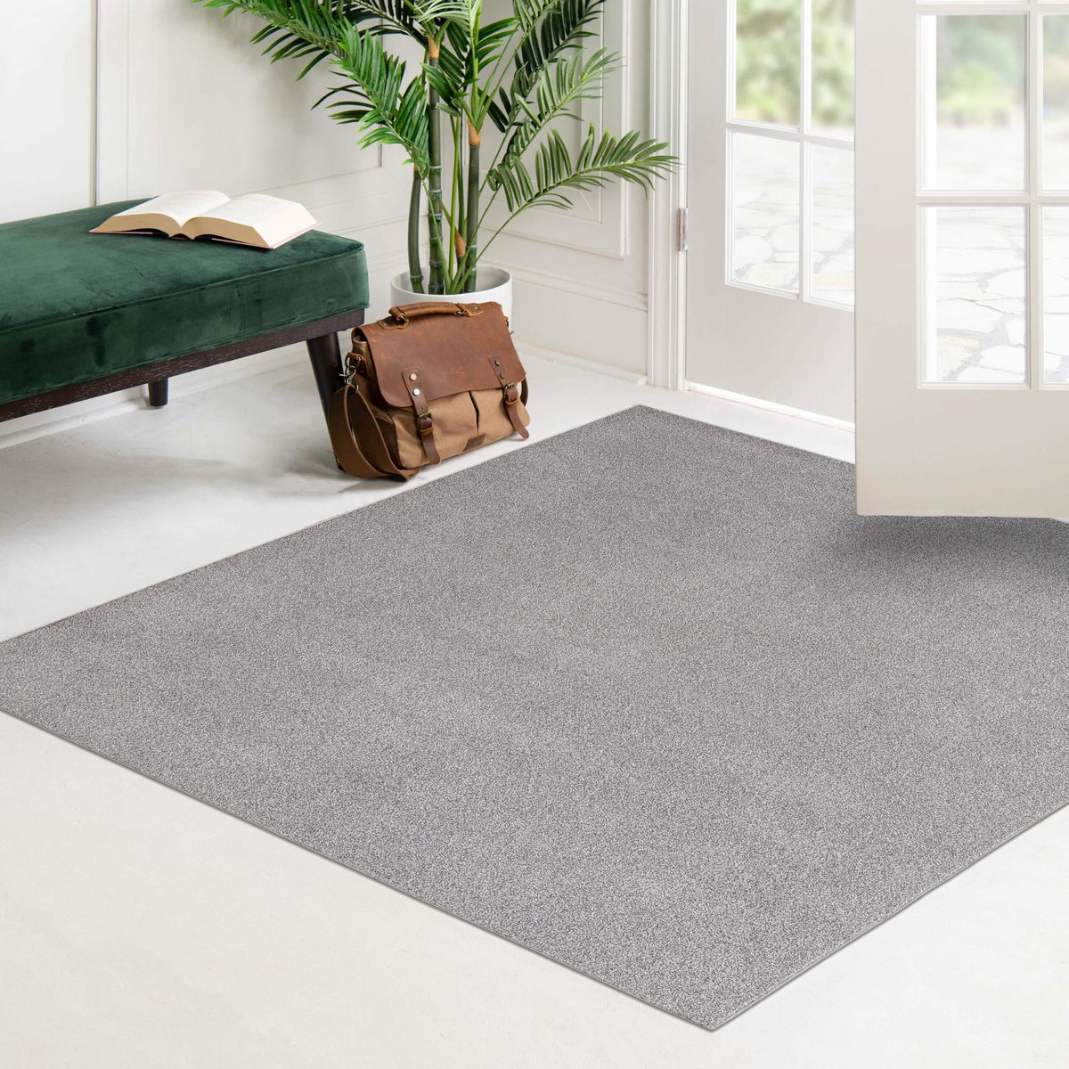 Everyday Elegance Collection Area Rug - Serenity (Pebble Gray) Square Pebble Gray  lifestyle 41