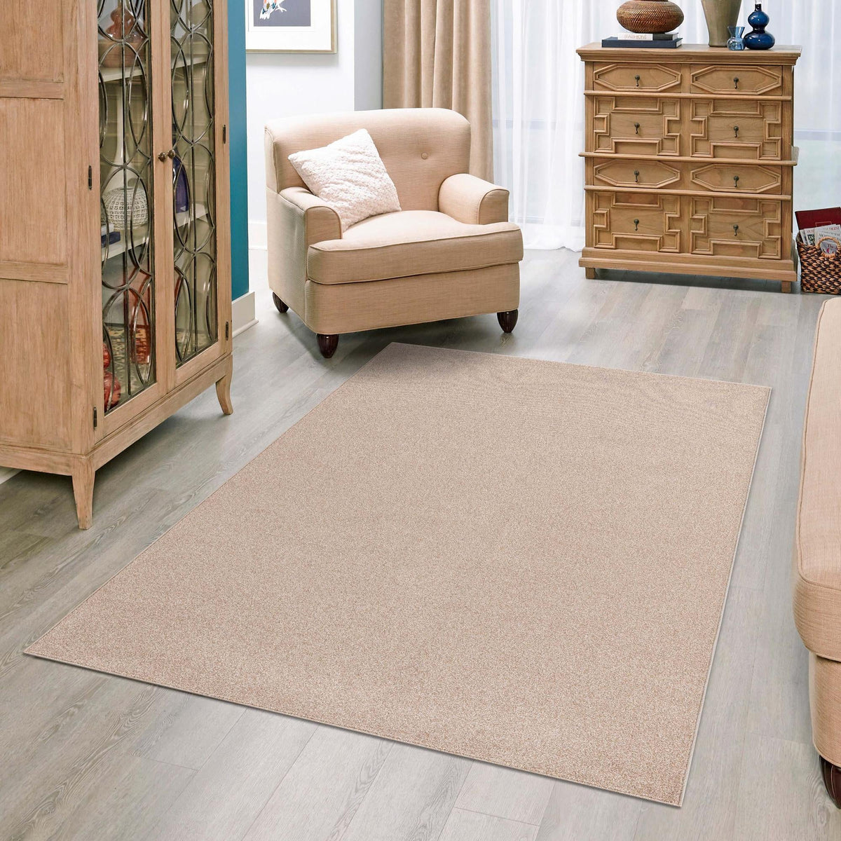 Everyday Elegance Collection Area Rug - Serenity (Sandy Beige) Rectangle Sandy Beige  lifestyle 13
