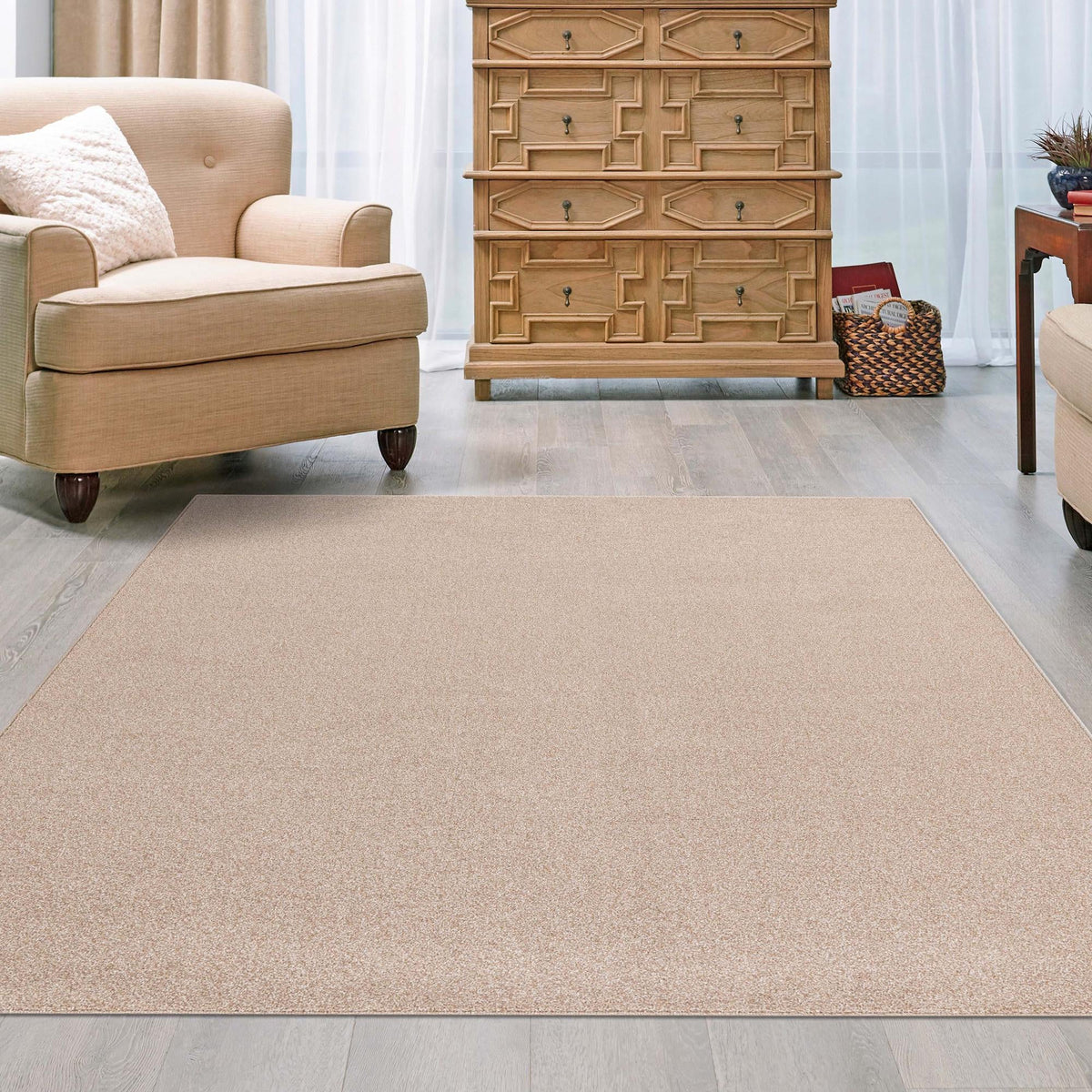 Everyday Elegance Collection Area Rug - Serenity (Sandy Beige) Rectangle Sandy Beige  lifestyle 14