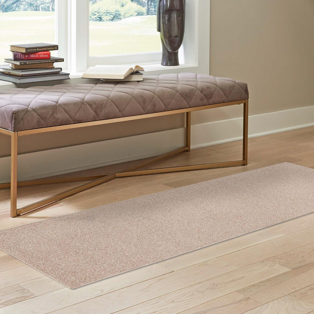 Everyday Elegance Collection Area Rug - Serenity (Sandy Beige) Runner Sandy Beige  lifestyle 42