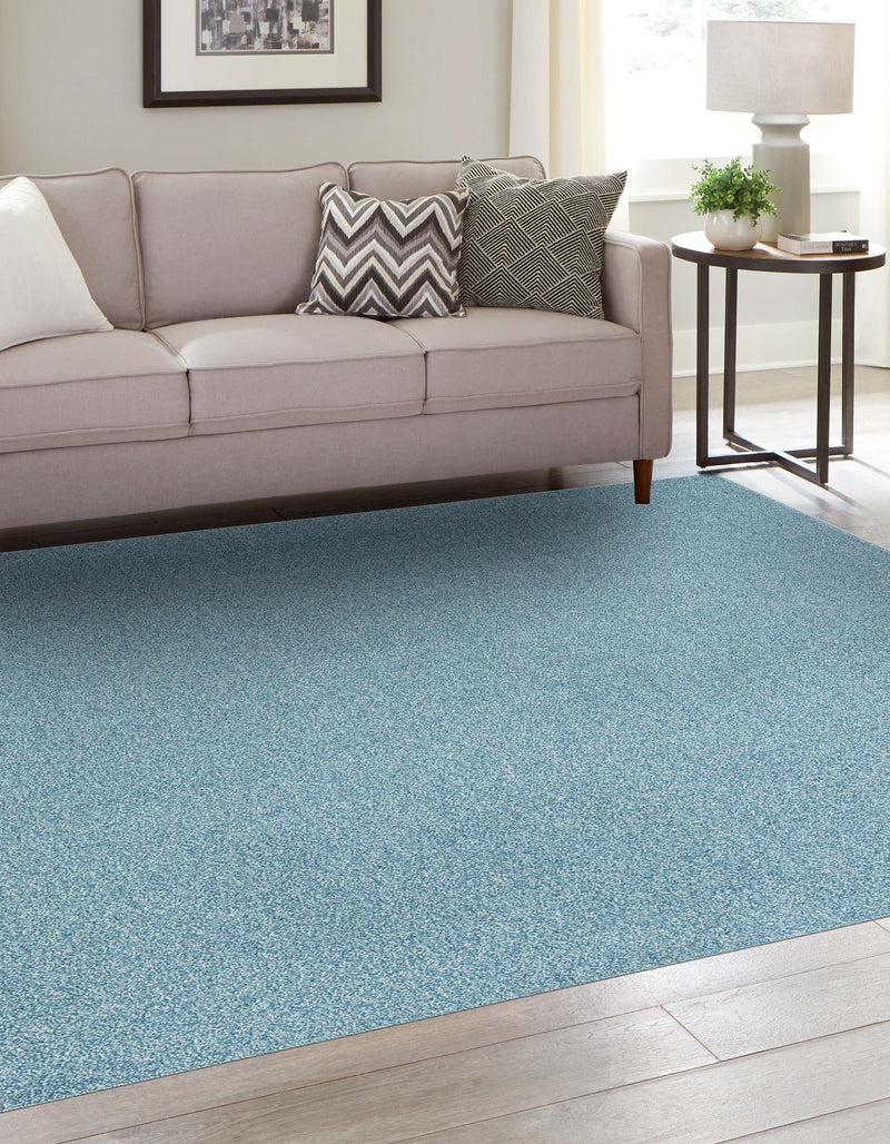 Everyday Elegance Collection Area Rug - Serenity (Santorini Blue) Square Santorini Blue  lifestyle 17
