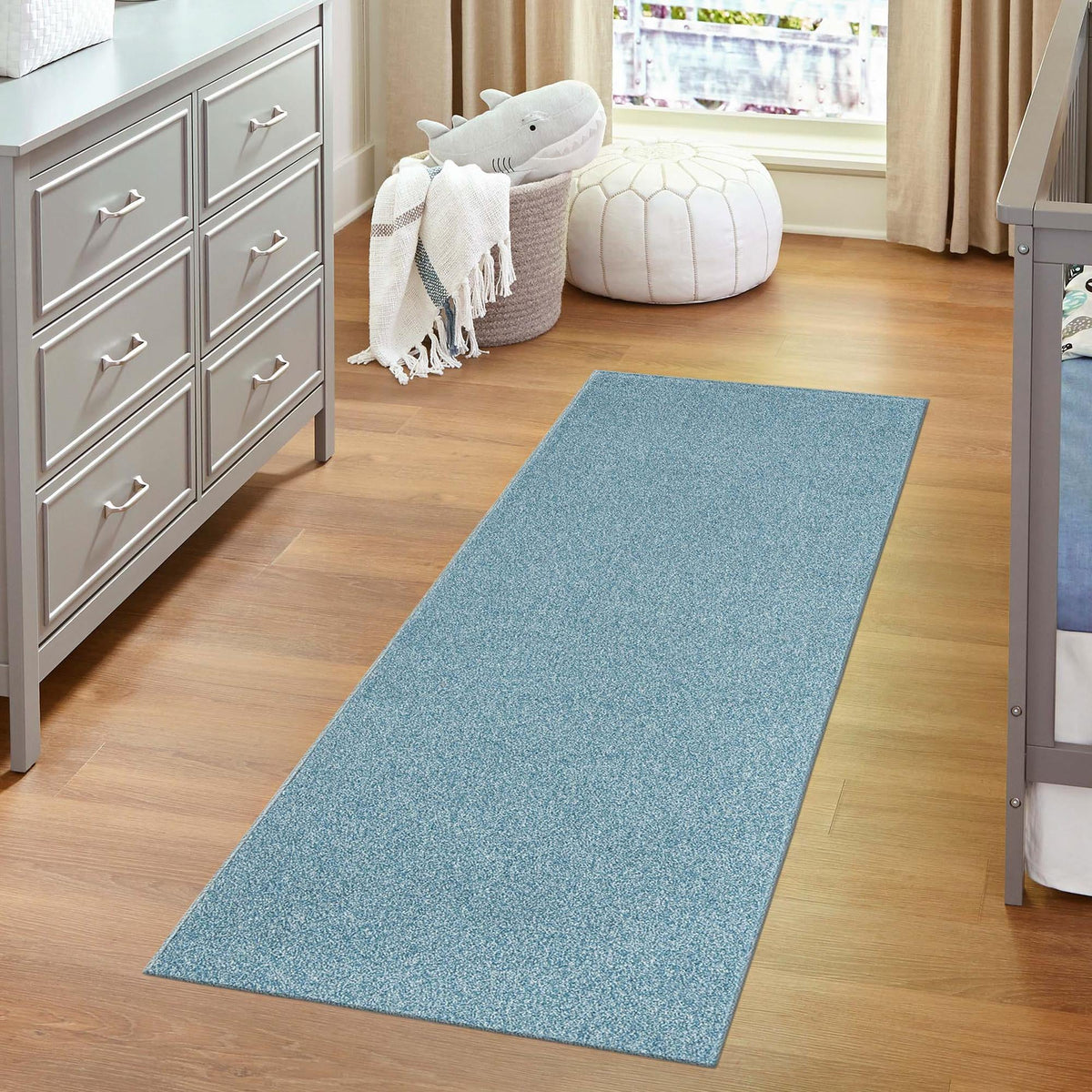 Everyday Elegance Collection Area Rug - Serenity (Santorini Blue) Runner Santorini Blue  lifestyle 40