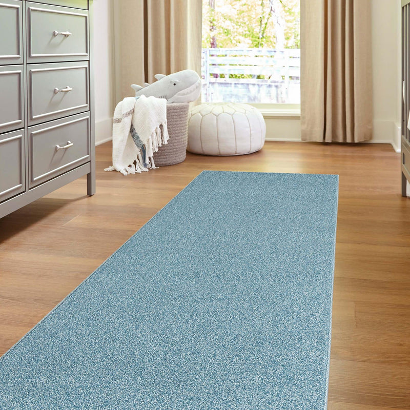 Everyday Elegance Collection Area Rug - Serenity (Santorini Blue) Runner Santorini Blue  lifestyle 42
