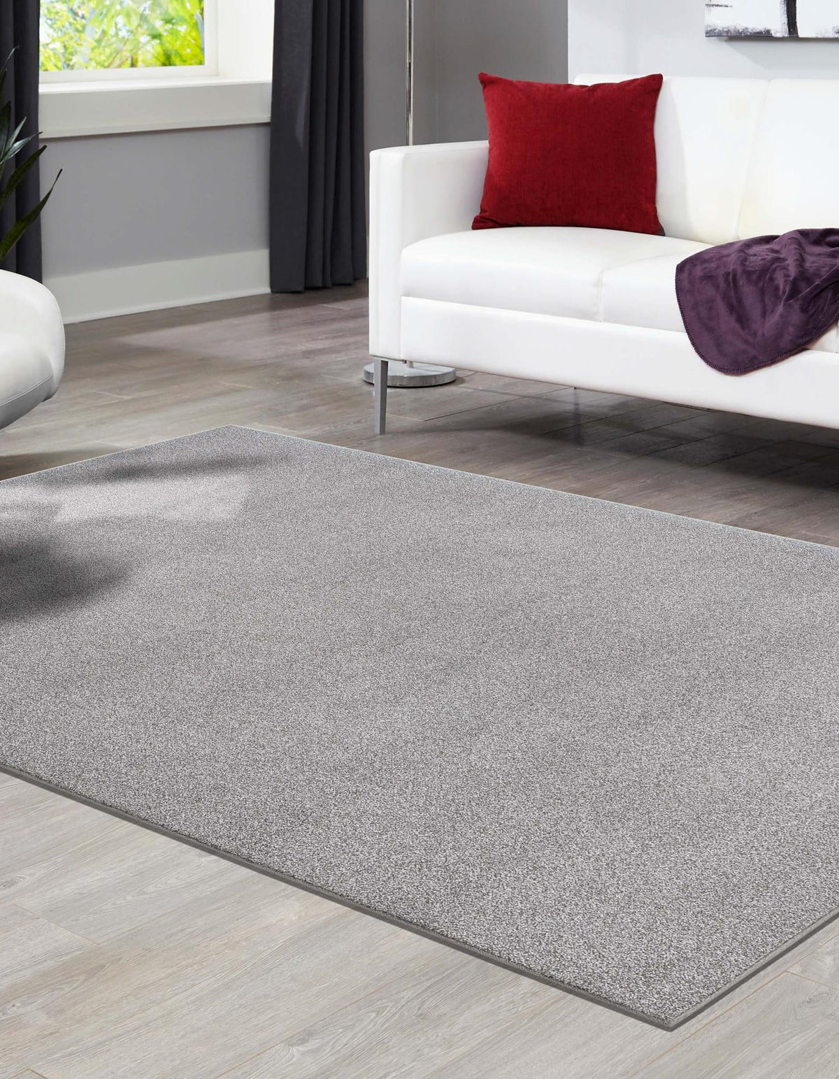 Everyday Elegance Collection Area Rug - Serenity (Smoke Gray) Rectangle Smoke Gray  lifestyle 2